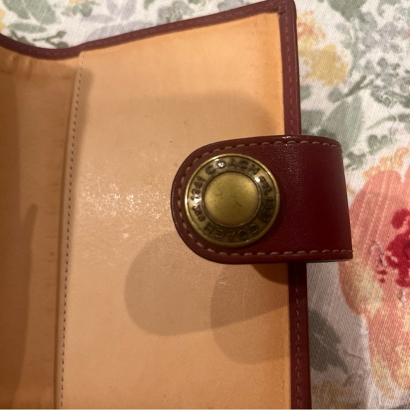 Sold Coach Signature Canvas Wallet with Red Trim - Picture 5 of 9